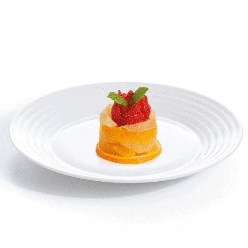 Lot De 6 Assiettes Dessert Luminarc Harena 19 cm Blanc en Tunisie