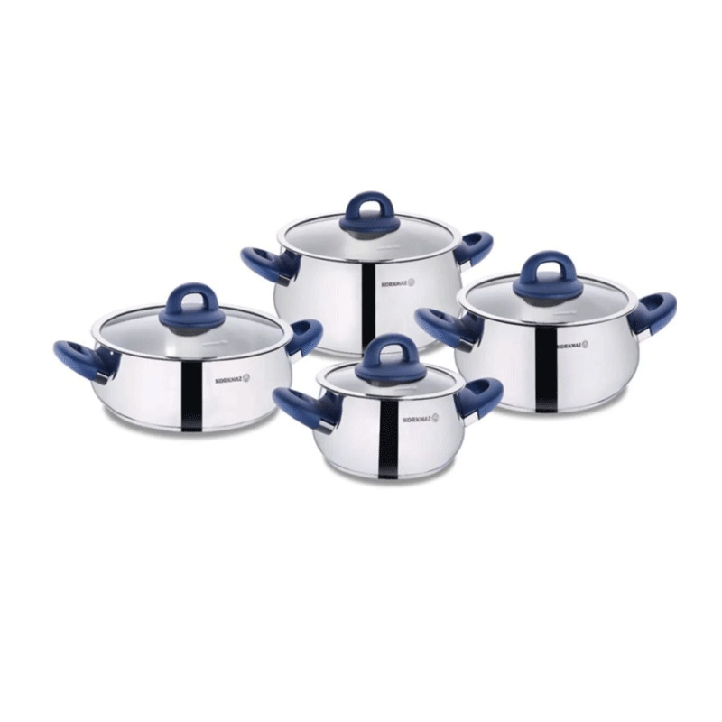 Set 8 Pièces korkmaz Bella Azura A1848-2 Inox en Tunisie