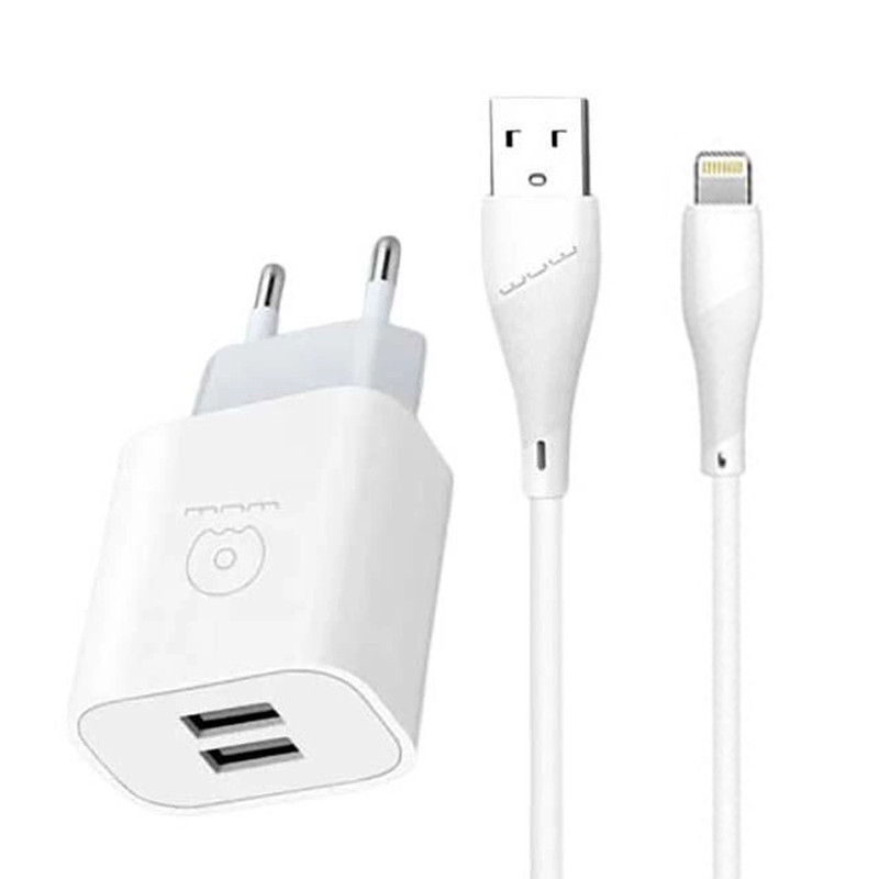 Chargeur WUW T48 2 Ports USB Vers Lightning Blanc en Tunisie Chargeur WUW T48 2 Ports USB Vers Lightning Blanc en Tunisie
