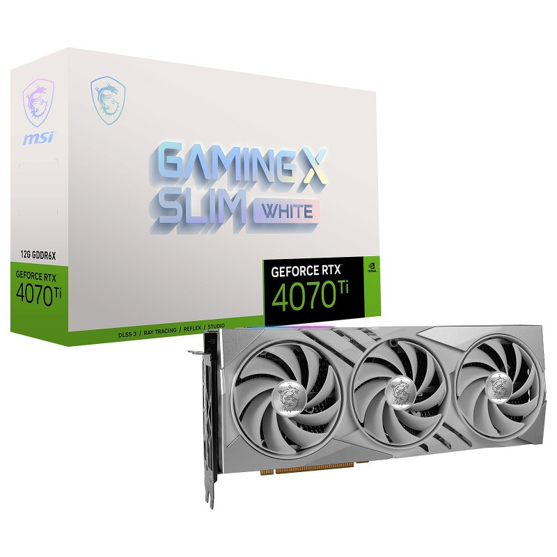 Carte graphique MSI GeForce RTX 4070 Ti Gaming X Slim 12Go GDDR6 Blanc en Tunisie