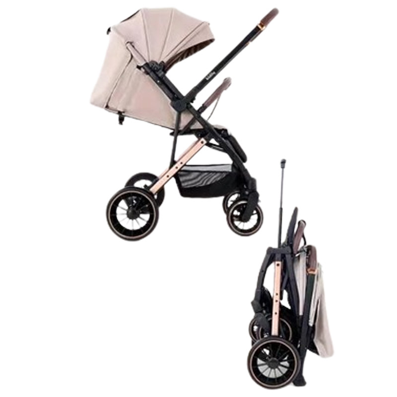 Poussette Bébé Réversible Kidilo 6510 Beige en Tunisie
