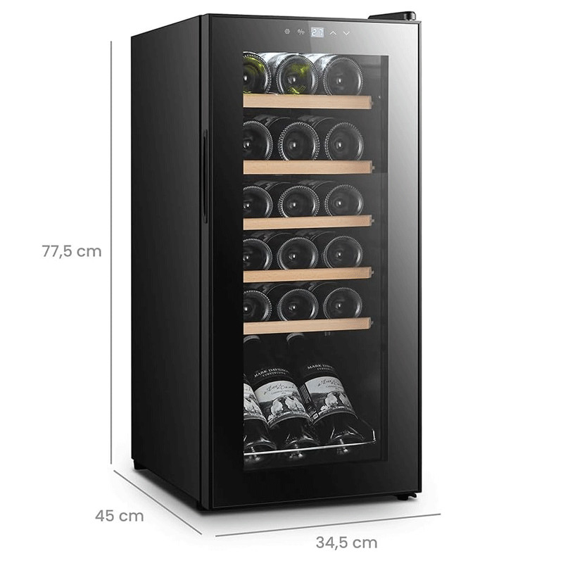 Cave à Vin Livoo GS144 18 Bouteilles 50L Noir en Tunisie