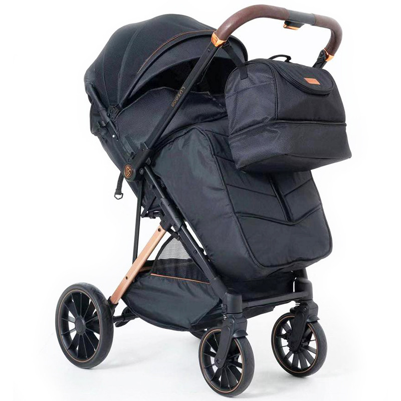 Poussette Bébé Kidilo 6510B Avec Sac Et Cache Pied Noir en Tunisie