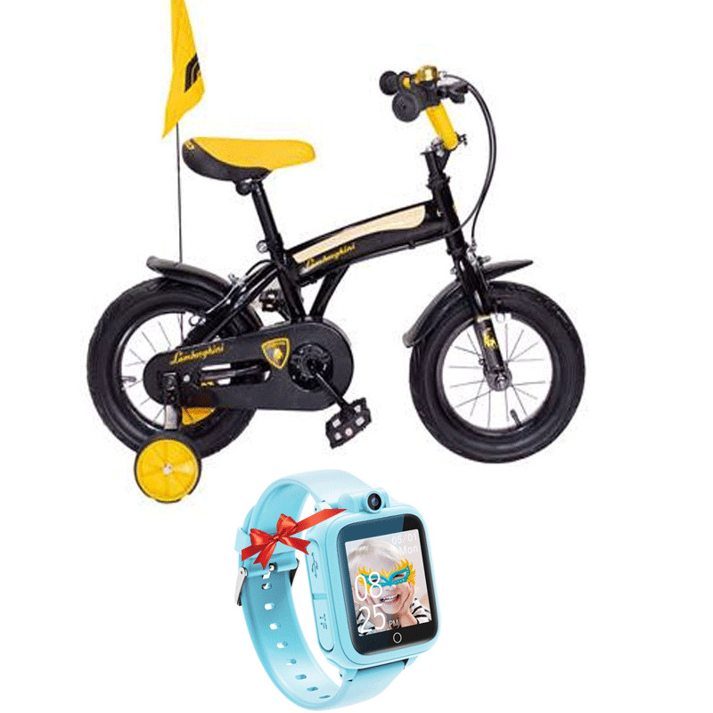 Vélo Enfant Lamborghini 12" - Jaune Vélo Enfant Lamborghini 12" - Jaune