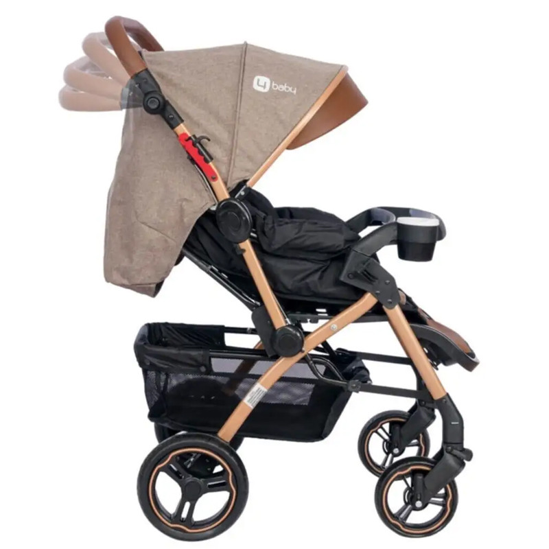 Poussette Bébé 4 Baby AB-350 Cuir Marron