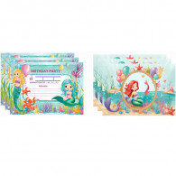 6 Invitations Et Enveloppes Anniversaire Princesse Sirène Violet en Tunisie 6 Invitations Et Enveloppes Anniversaire Princesse Sirène Violet en Tunisie