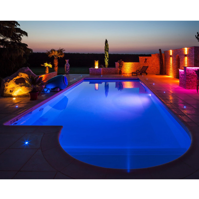 Projecteur Piscine Pool Star Atlas Extra Plat Led RGB Blanc en Tunisie