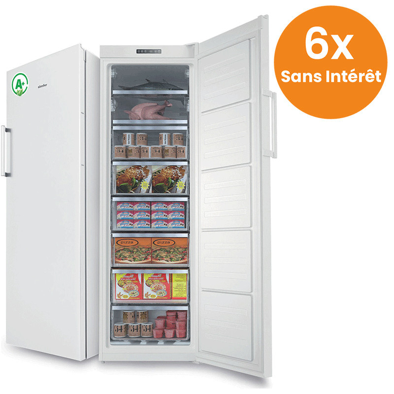 Congélateur Vertical Simfer 8407 290 Litres NoFrost Blanc (FS8407ENF)