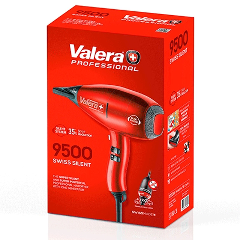 Sèche Cheveux Professionnel Valera Swiss Silent 9500 2000W Rouge en Tunisie