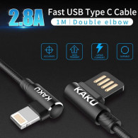 Câble Chargeur Kaku KSC-028 USB Vers Lightning Noir en Tunisie Câble Chargeur Kaku KSC-028 USB Vers Lightning Noir en Tunisie