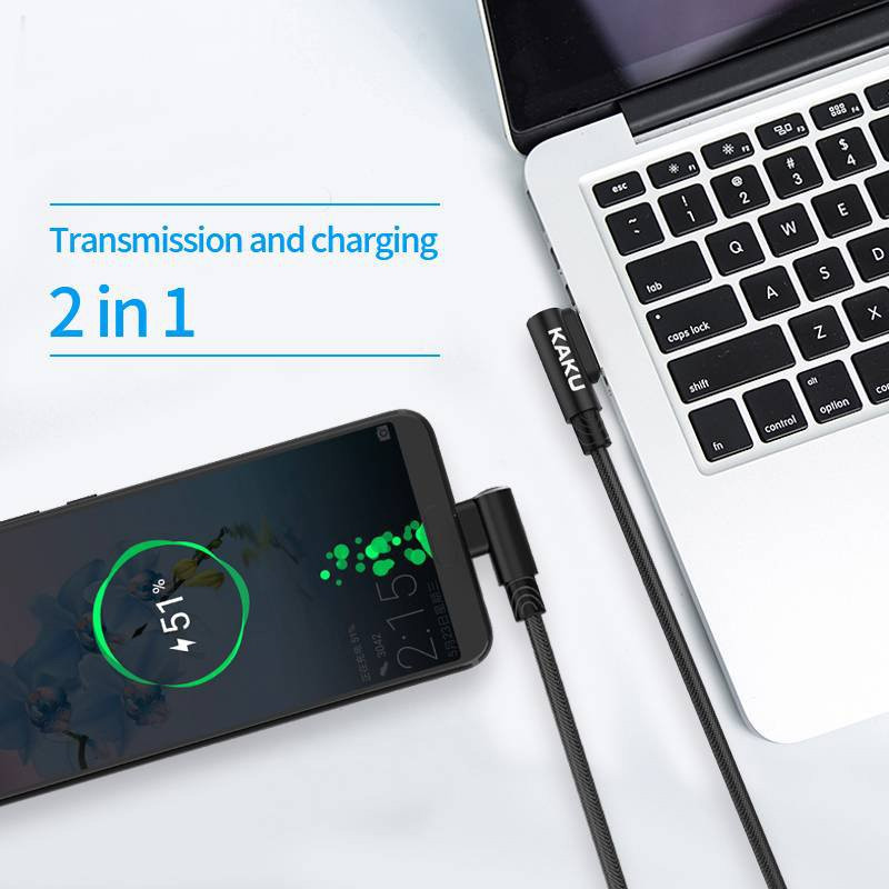 Câble Chargeur Kaku KSC-028 USB Vers Lightning Noir en Tunisie