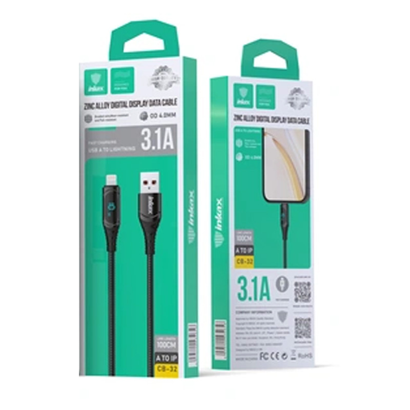 Câble Chargeur Inkax CB-32 USB Vers Lightning Noir en Tunisie