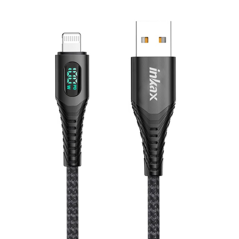 Câble Chargeur Inkax CB-32 USB Vers Lightning Noir en Tunisie Câble Chargeur Inkax CB-32 USB Vers Lightning Noir en Tunisie