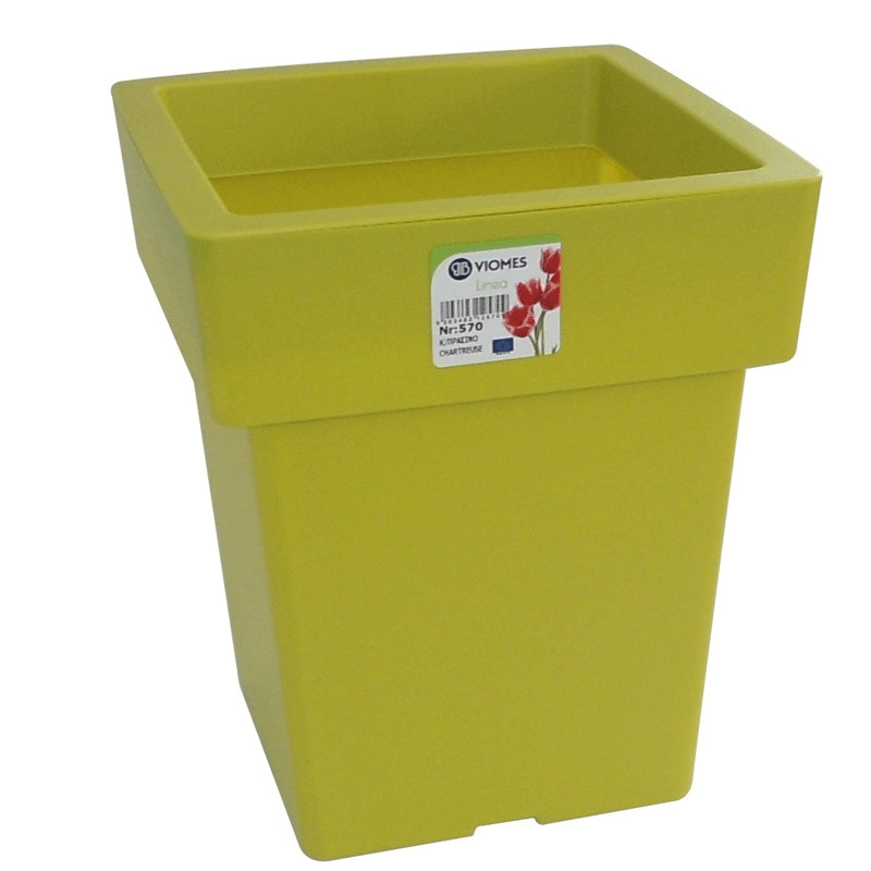 Bac à Plante Carré Viomes chartreuse 33x33x42 cm