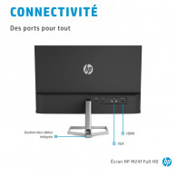 Écran HP M24f 23,8" Full HD 75Hz IPS Noir en Tunisie Écran HP M24f 23,8" Full HD 75Hz IPS Noir en Tunisie