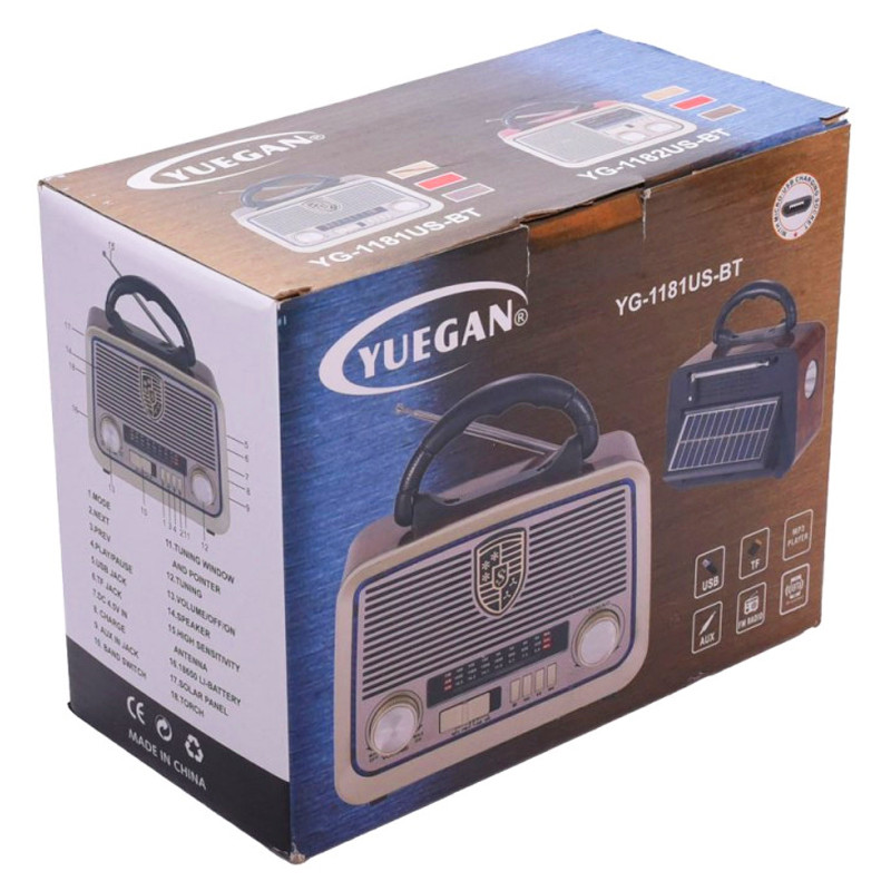 Haut Parleur Portable Radio FM Meier YG-1181US-BT - Rouge en Tunisie