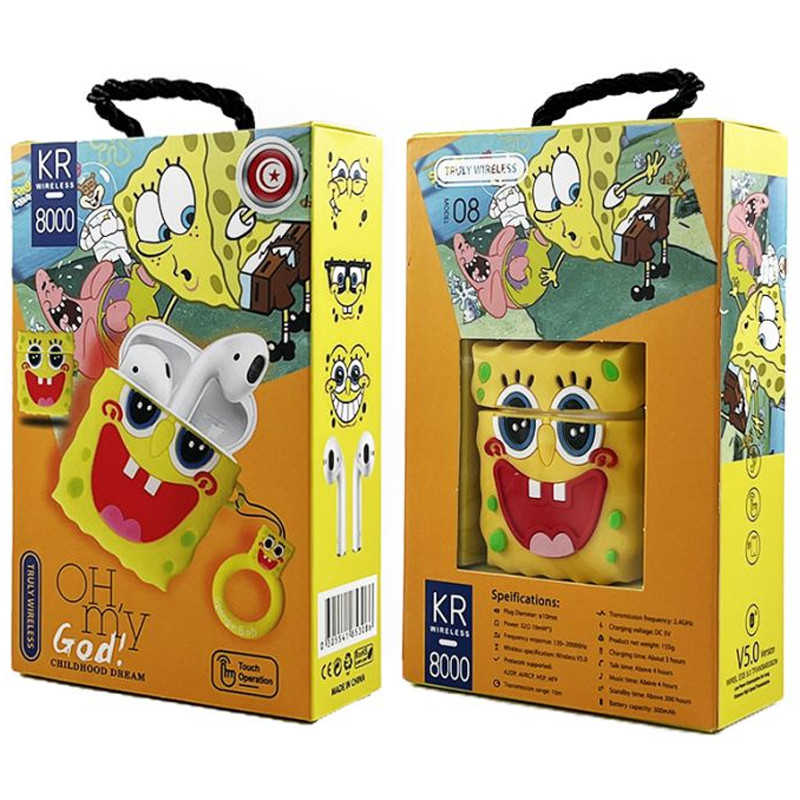 earpods Bluetooth TWS-KR8000 M08 SpongeBob en Tunisie