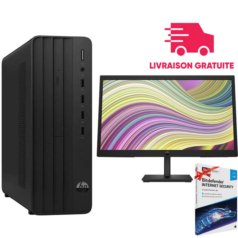 PC Bureau HP 290 G9 Tour i3 12Gén 8 Go 1To W11 Noir en Tunisie