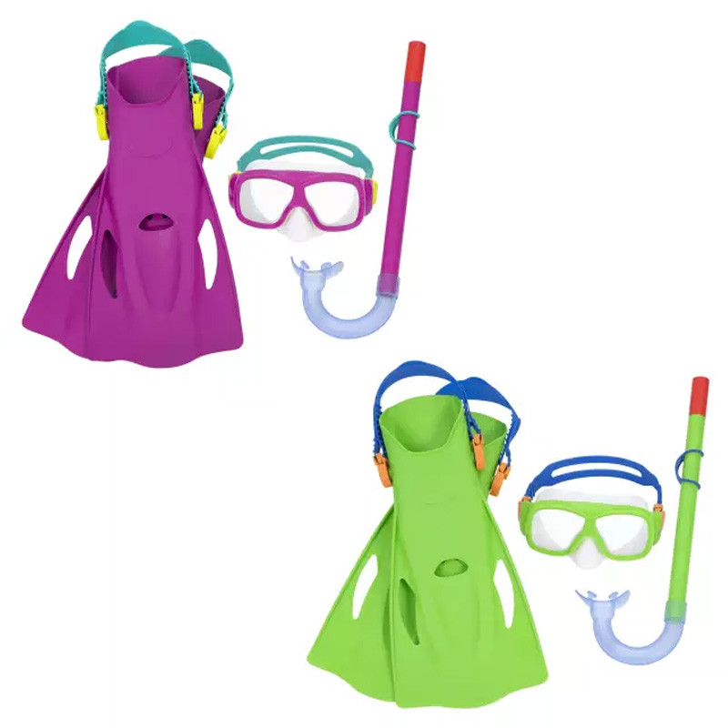Set Masque De Plongée Tuba Et Palmes Bestway Explora Essential En Tunisie