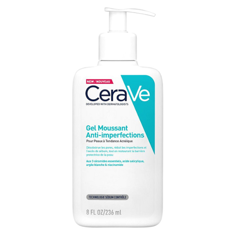 Gel Moussant Nettoyant CeraVe Anti Imperfection 236ML en Tunisie Gel Moussant Nettoyant CeraVe Anti Imperfection 236ML en Tunisie