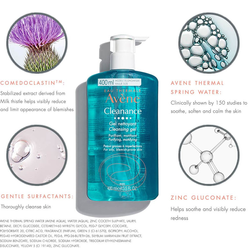 Gel Nettoyant Avène Cleanance 400 ML en Tunisie