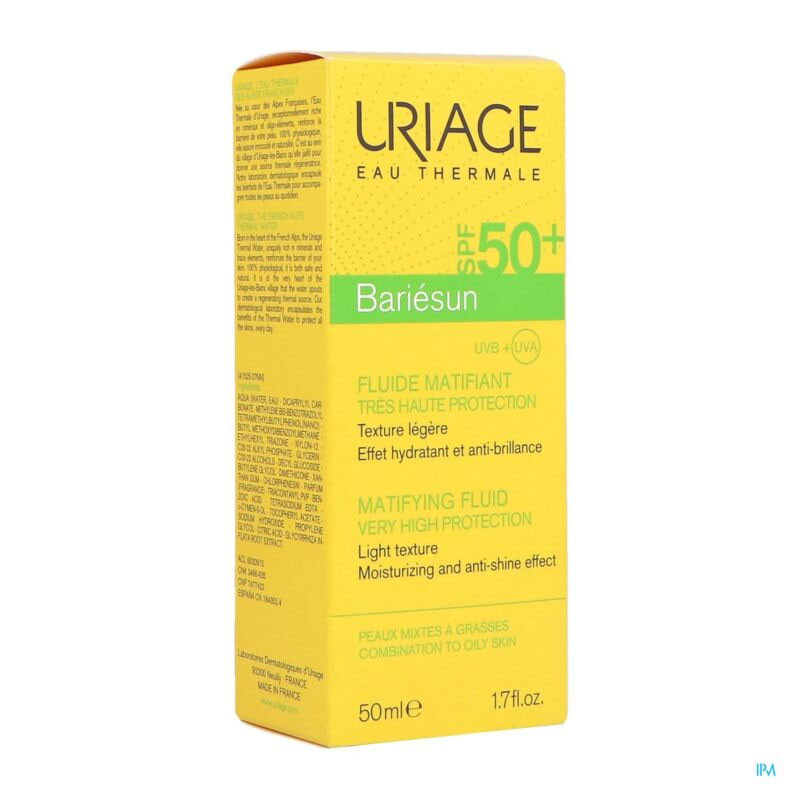 Ecran Solaire Uriage Bariesun MAT Fluid 50Ml En Tunisie