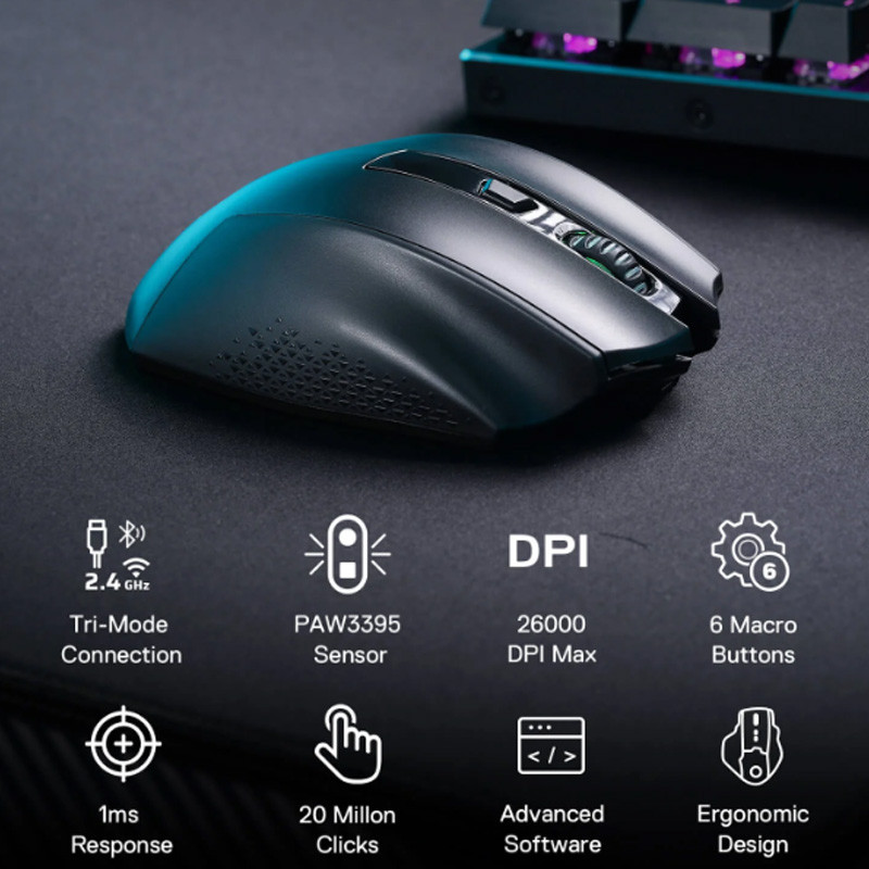 Souris Gamer Redragon Woki M994 Bluetooth Sans Fil Noir En Tunisie