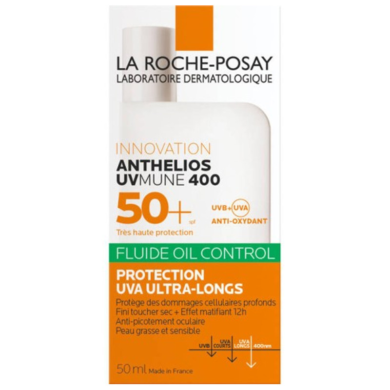 Crème Solaire La Roche Posay Anthelios UVMUNE Fluid Oil Control SPF50+ 50 ML en Tunisie
