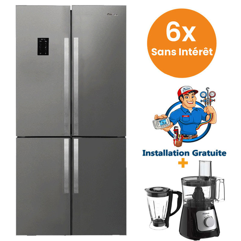 Réfrigérateur Side By Side Biolux SS61 610 Litres NoFrost Silver en Tunisie Réfrigérateur Side By Side Biolux SS61 610 Litres NoFrost Silver en Tunisie