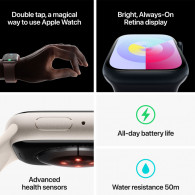 Apple Watch S9 9 LTE 41mm Lumière stellaire En Tunisie