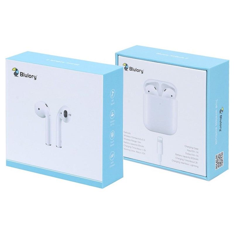 Kit Bluetooth Blulory Airbuds 2 Blanc En Tunisie