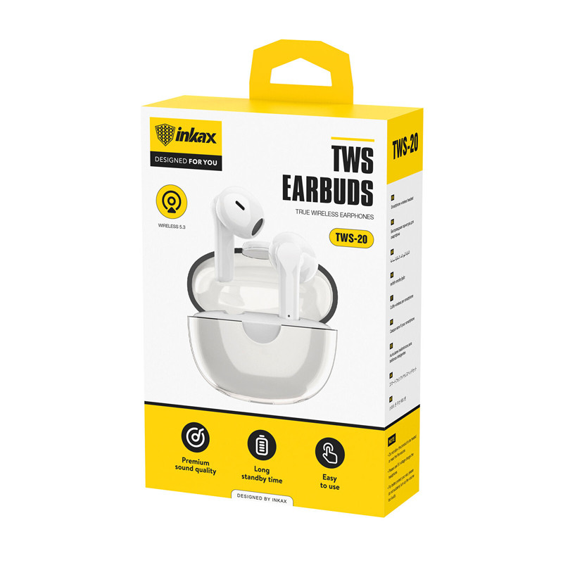 Kit Sans Fil Inkax TWS-20 Blanc en Tunisie