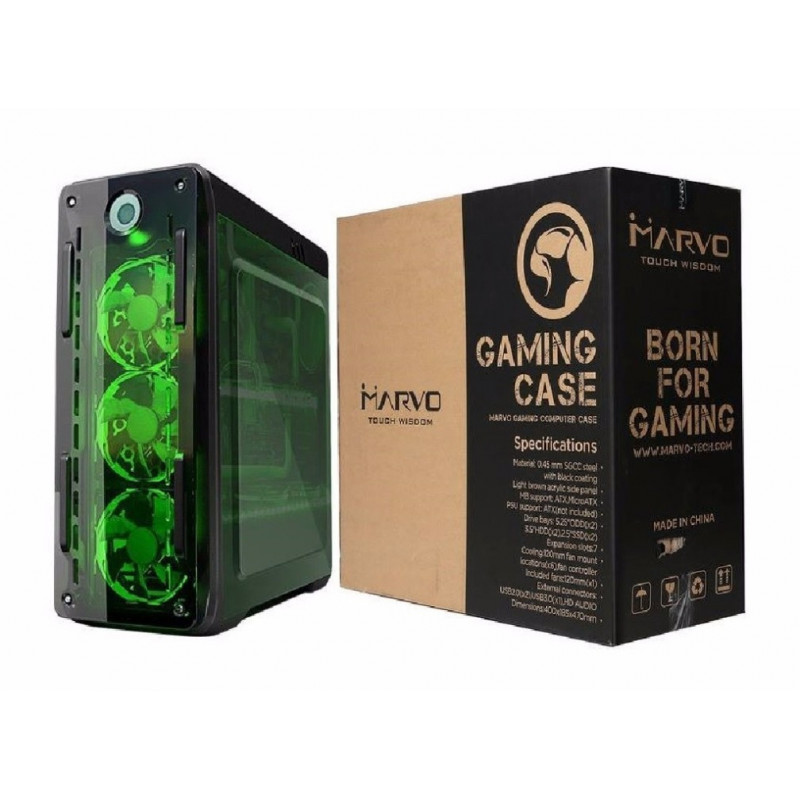 Boîtier Gaming MARVO CA-211 USB Audio HD Emplacement 7