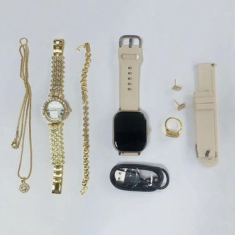 Smart Watch 8en1 A58 Plus Beige en Tunisie