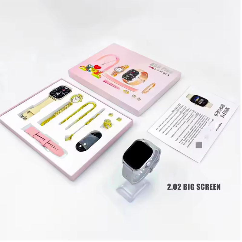 Coffret Montre Connectée 8en1 A59 Plus Beige