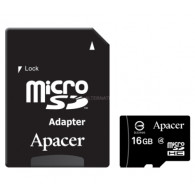 Carte Mémoire APACER 16Go SDHC Class 4 Avec Adaptateur - AP16GMCSH4-R Carte Mémoire APACER 16Go SDHC Class 4 Avec Adaptateur - AP16GMCSH4-R
