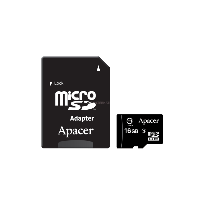 Carte Mémoire APACER 16Go SDHC Class 4 Avec Adaptateur - AP16GMCSH4-R