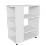 Support Imprimante Avec Etagères STD 5214 60X30X70cm Blanc En Tunisie