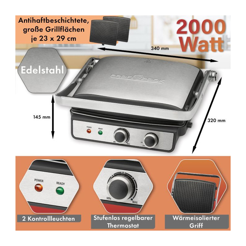Grille Pain Proficook PC-KG1264 Silver en Tunisie