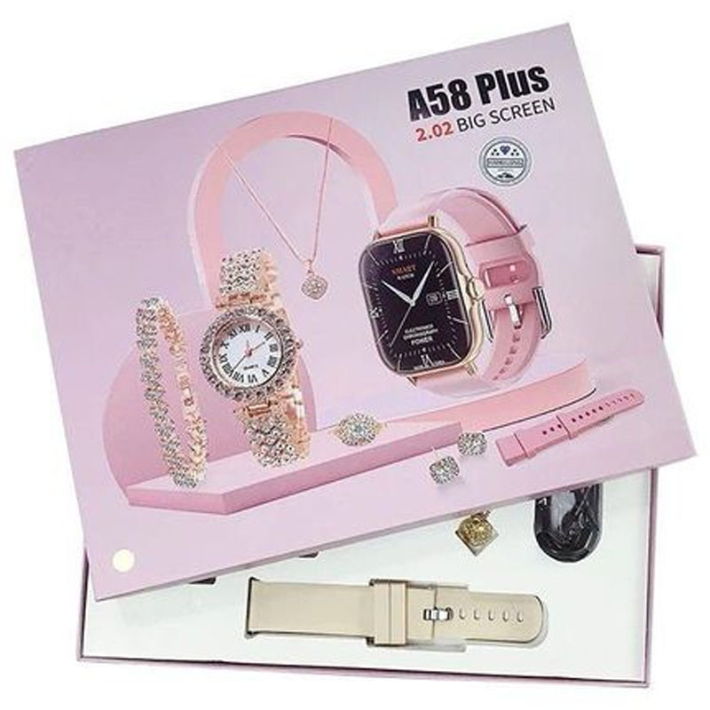 Montre Connectée 8en1 A58 Plus Gris en Tunisie