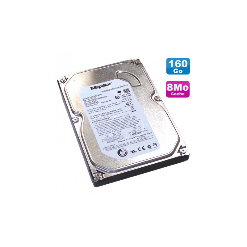 Disque dur interne Maxtor DiamondMax 22 160 Go 3.5" STM3160813AS - Reconditionné