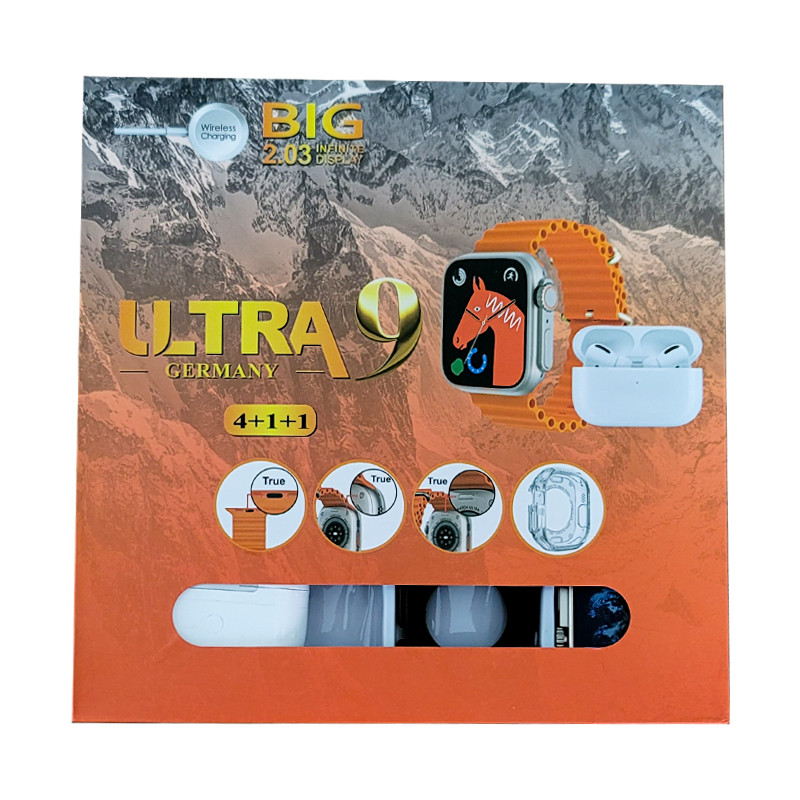 Pack Montre Connectée Ultra 9 Noir en Tunisie