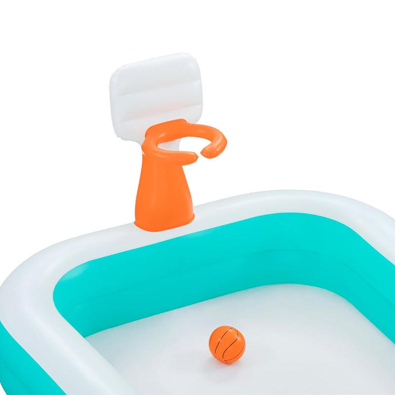 Panier De Basket Flottant Pour Piscine, Avec 3 Ballons Et Pompe, Jeu Aquatique NEUBSAW