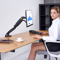 Support de Bureau Avec Ressort à Gaz F80 Pour Ecrans LCD 17″- 30″ Noir En Tunisie Support de Bureau Avec Ressort à Gaz F80 Pour Ecrans LCD 17″- 30″ Noir En Tunisie