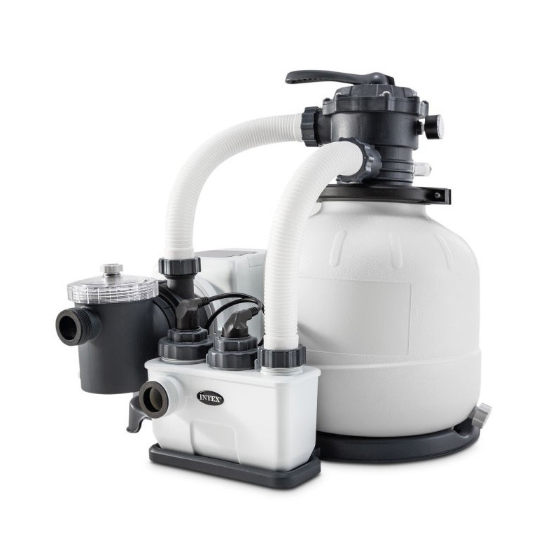 Combiné filtre à sable Intex 6m³/h + stérilisateur au sel QX2100 En Tunisie