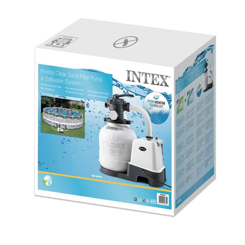Combiné filtre à sable Intex 6m³/h + stérilisateur au sel QX2100 En Tunisie
