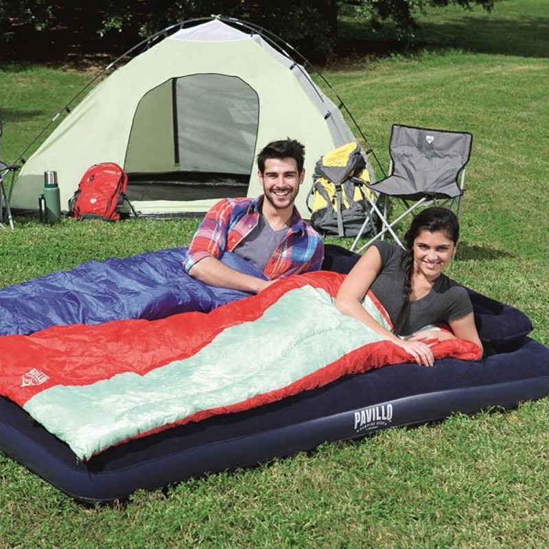 Matelas Gonflable BestWay 67374 2 Places avec Pompe et 2 Oreiller Bleu en Tunisie