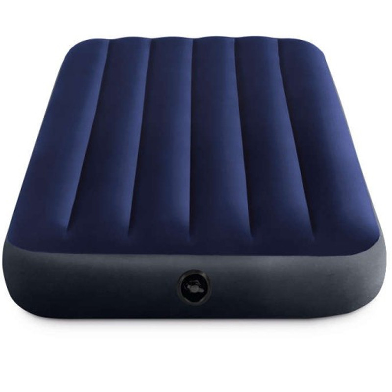 Matelas Gonflable Intex Classic Downy Large 1 personne Bleu en Tunisie