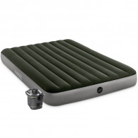 Matelas Gonflable Intex Prestige Downy Large 2 personnes avec gonfleur inclus Gris en Tunisie