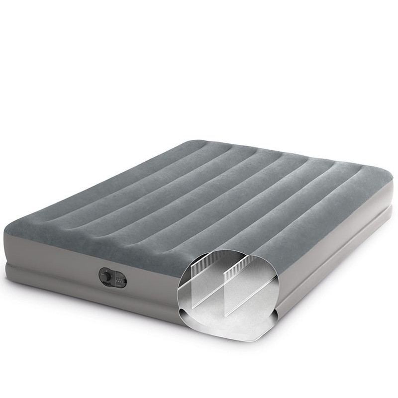 Matelas Gonflable Intex Prestige Mid Rise Flex Pump 2 personnes Gris en Tunisie